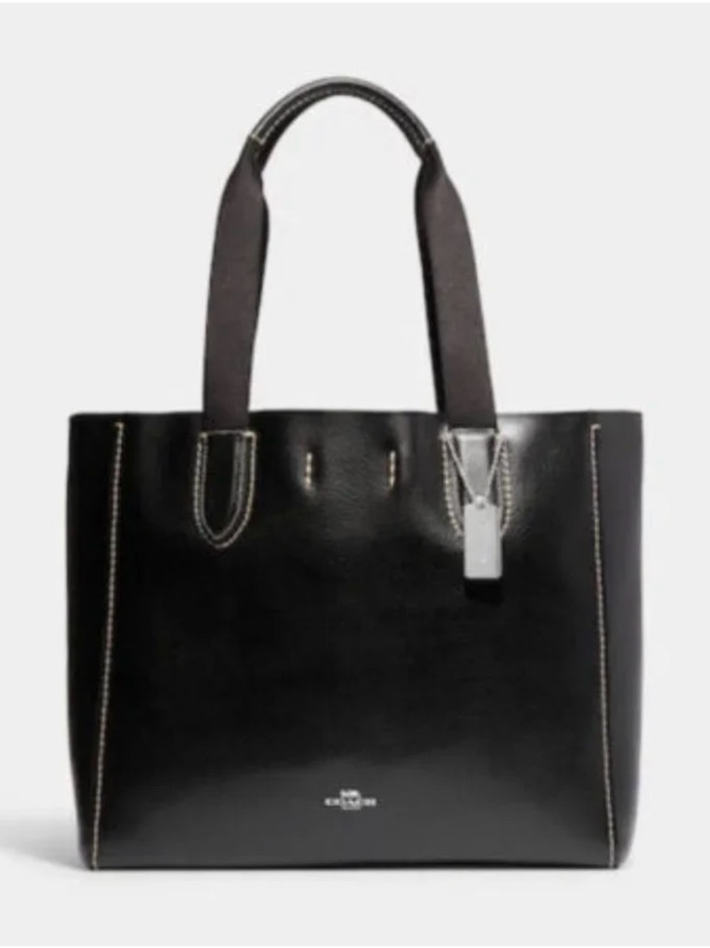 COACH DERBY Black Leather Tote Bag